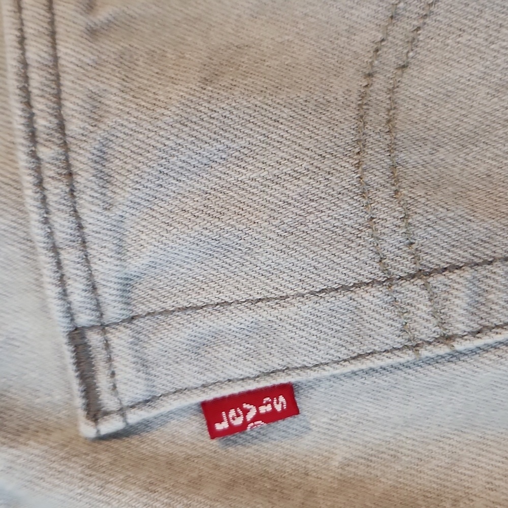 Levi's 501 Button Fly Light Grey Classic Denim Cotton - Picture 8 of 13